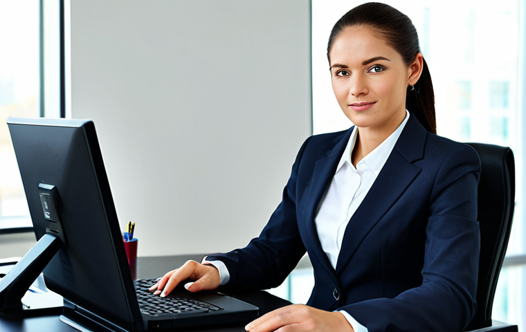 Professional Businesswoman**
"A professional businesswoman in a modest business suit, sitting at a desk in a modern office, fully clothed, appropriate attire, safe for work, perfect anatomy, natural proportions, professional photography, high quality, bright lighting, focused."
**