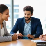 Home 23 학습을 통한 인내력 형성 과정 - A professional Brazilian office setting with a diverse group of colleagues actively engaged in a col...